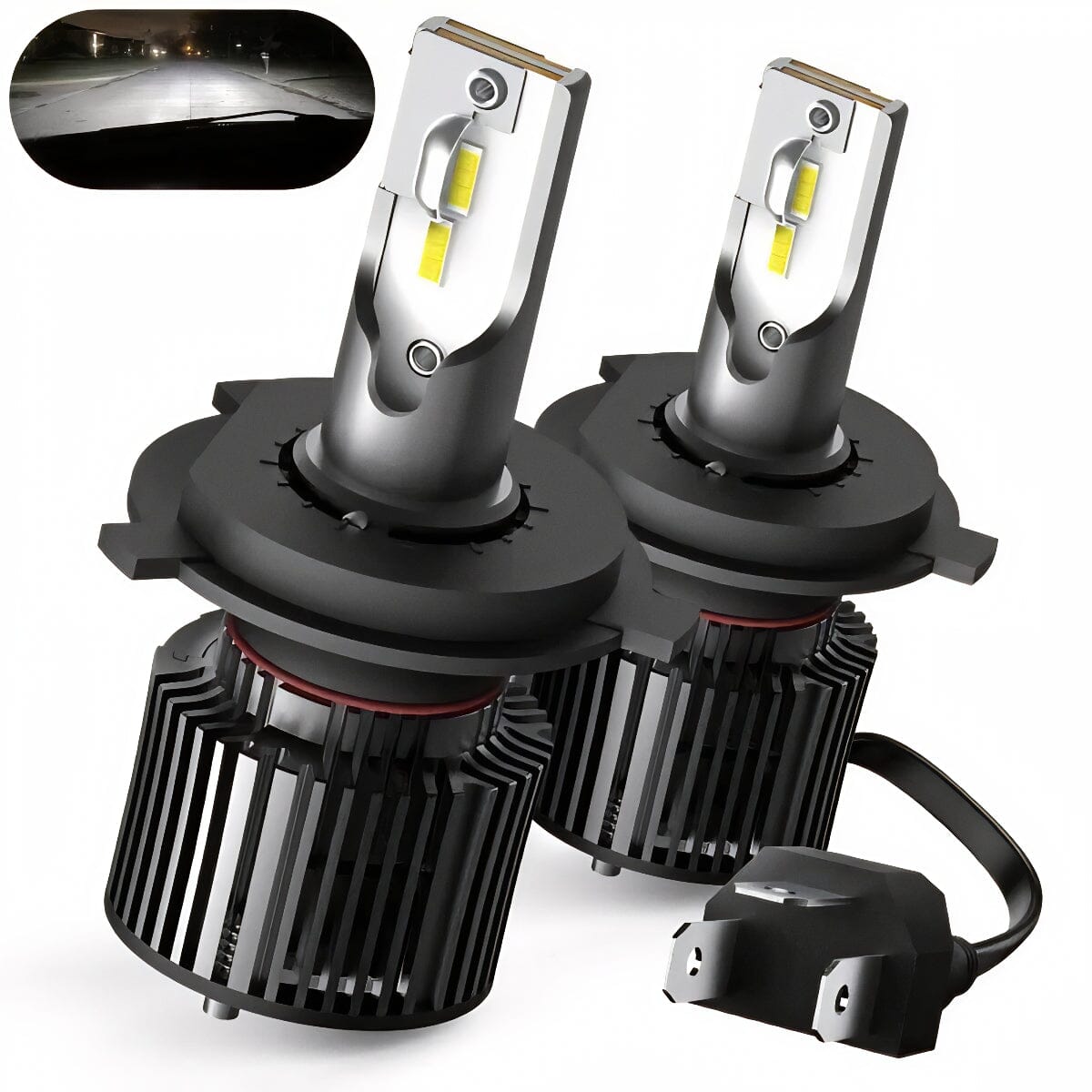 AUXPro™ H4 LED Headlight Bulbs: 9003 Hi-Low Beam, 6000K Conversion Kit CANBus led headlight bulbs AUXPro™ 