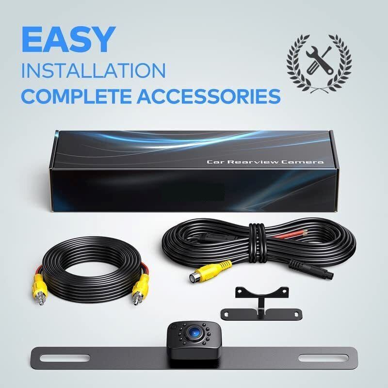 ERProHD™ Car Rear View Reverse Camera: License Plate Backup Parking Cam, Night Vision, Waterproof car rear view camera ERProHD™