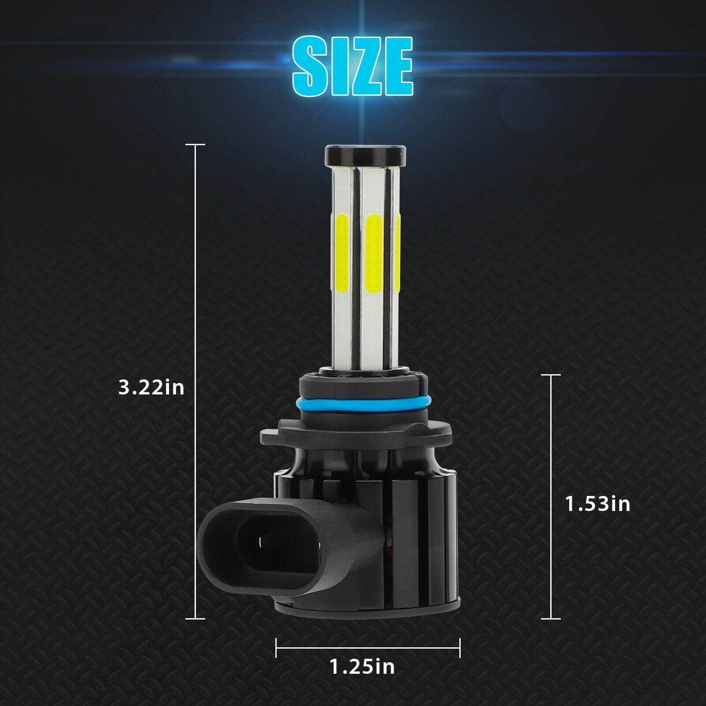 SMAXPro™ HIR2 LED Headlight Bulbs Kit: 9012, 6-sides, Hi-Low Beam, 6500K XBright car headlights SMAXPro™