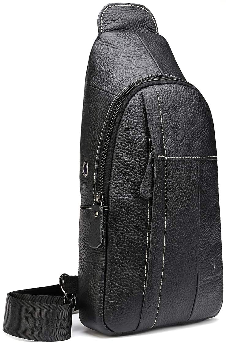 CHRElite™ Men's Leather Crossbody Sling Chest Bag - Shoulder Day Bag CHRElite™
