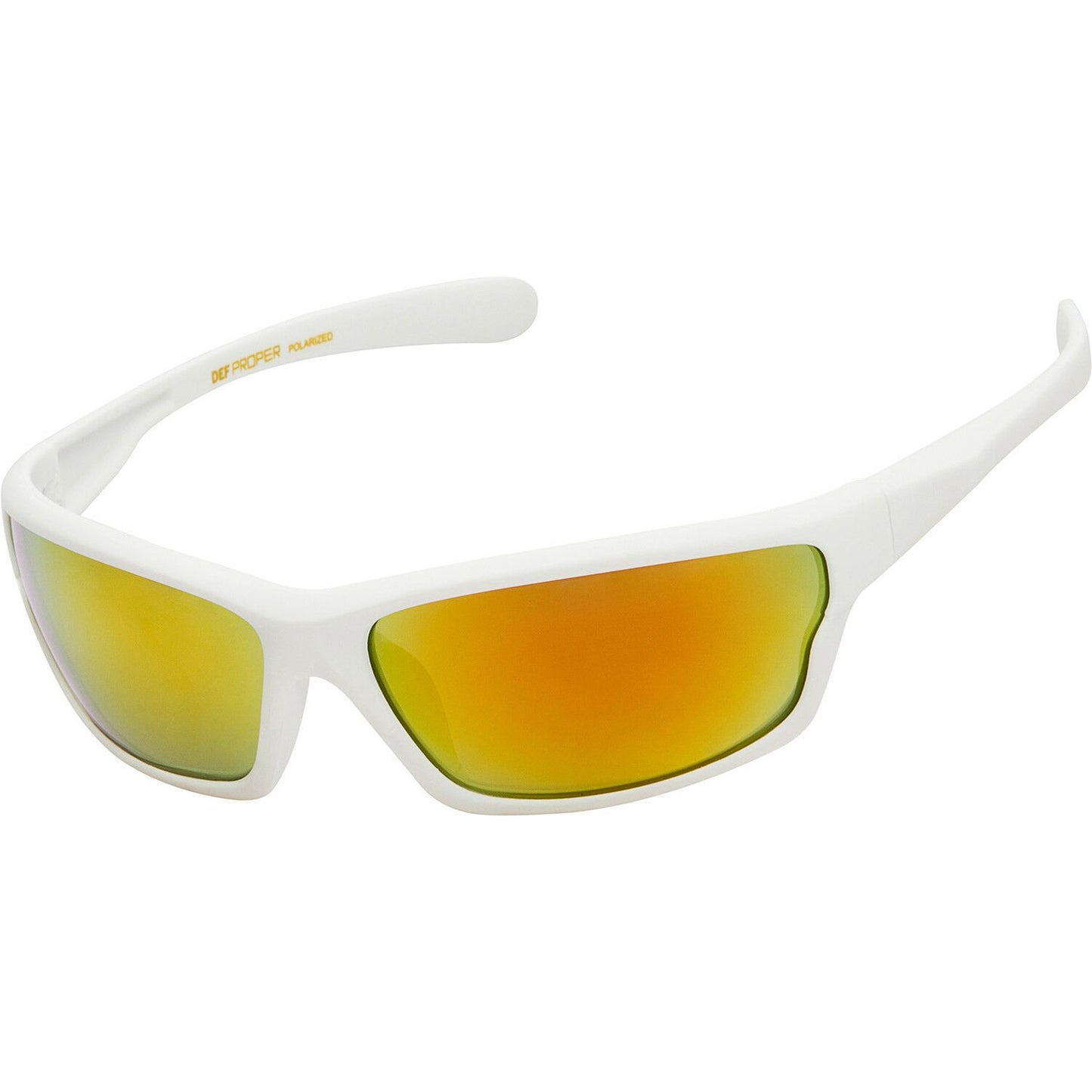 DPElite™ Men's Anti-Glare Polarized Sports Sunglasses sunglasses DPElite™ Fashions White Matte Rubberized | Red Mirror