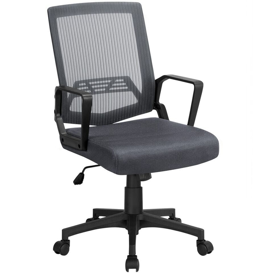 FlexVybe™ Ergonomic Mesh Office Chair: Mid-Back Task Computer Chair with Wheels office chair FlexVybe™ Dark Gray