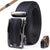 FVLUX™ Faux Leather Ratchet Belt | Men's 1.4" Wide Automatic Slide Buckle | Stainless Steel mens belts FVLUX™ Black 32/34 