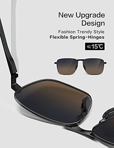 LNXPRO™ Polarized Aviator Sunglasses | Men's UV400 Retro Rectangular Pilot Shades Sunglasses LNXPRO™