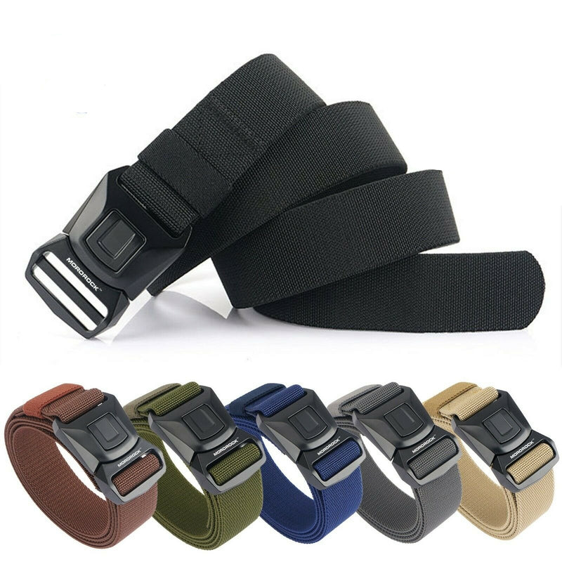 MROCKX™ Canvas Tactical Belt - Quick Release Aluminum Buckle | Survival Army Rigger Waistband tactical belt MROCKX™