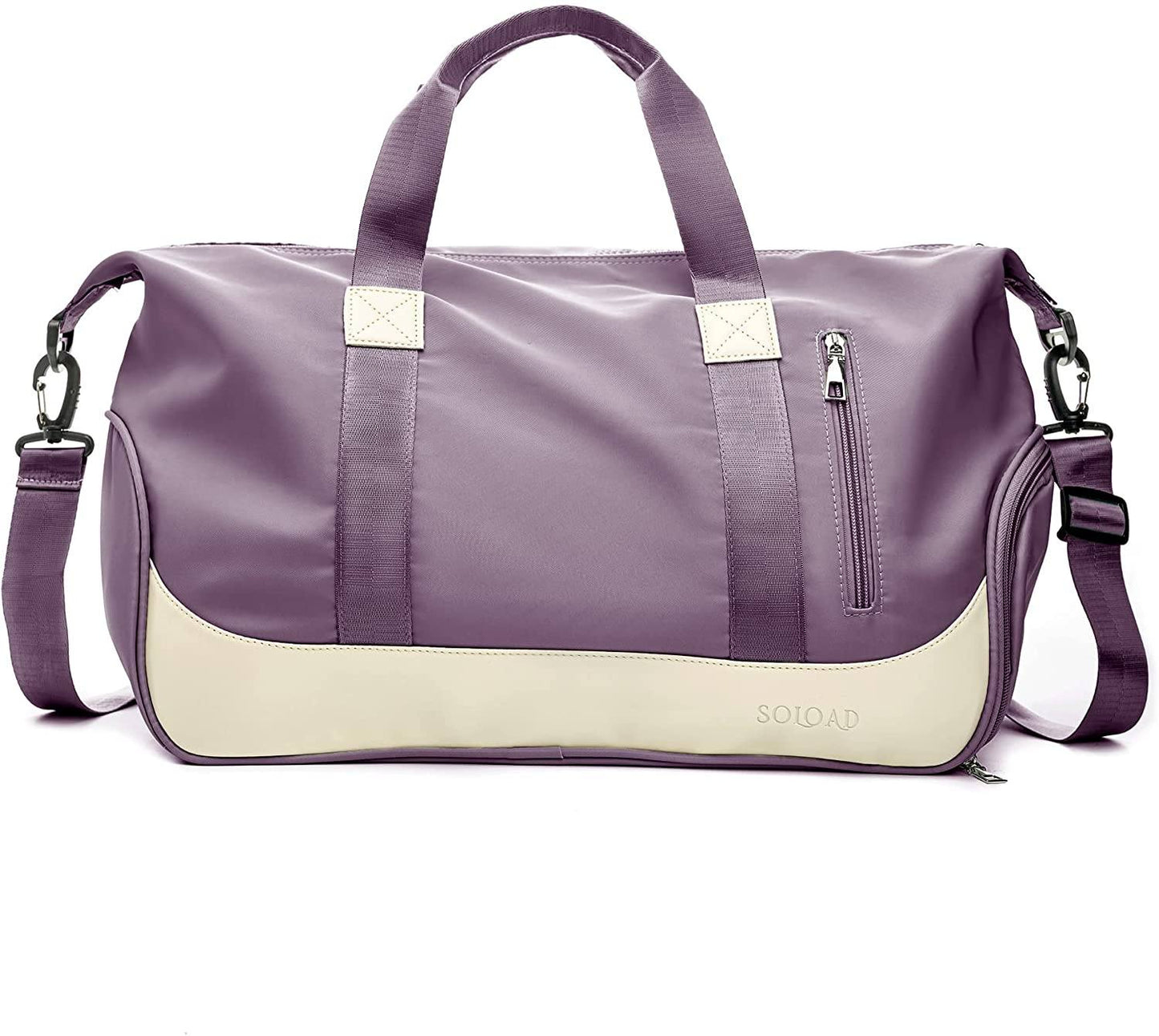 SLOFashion™ Lightweight Duffel Travel Bag w/ Shoe Compartment - Carry On Weekender Duffle Travel Bag SLOFashion™ Purple