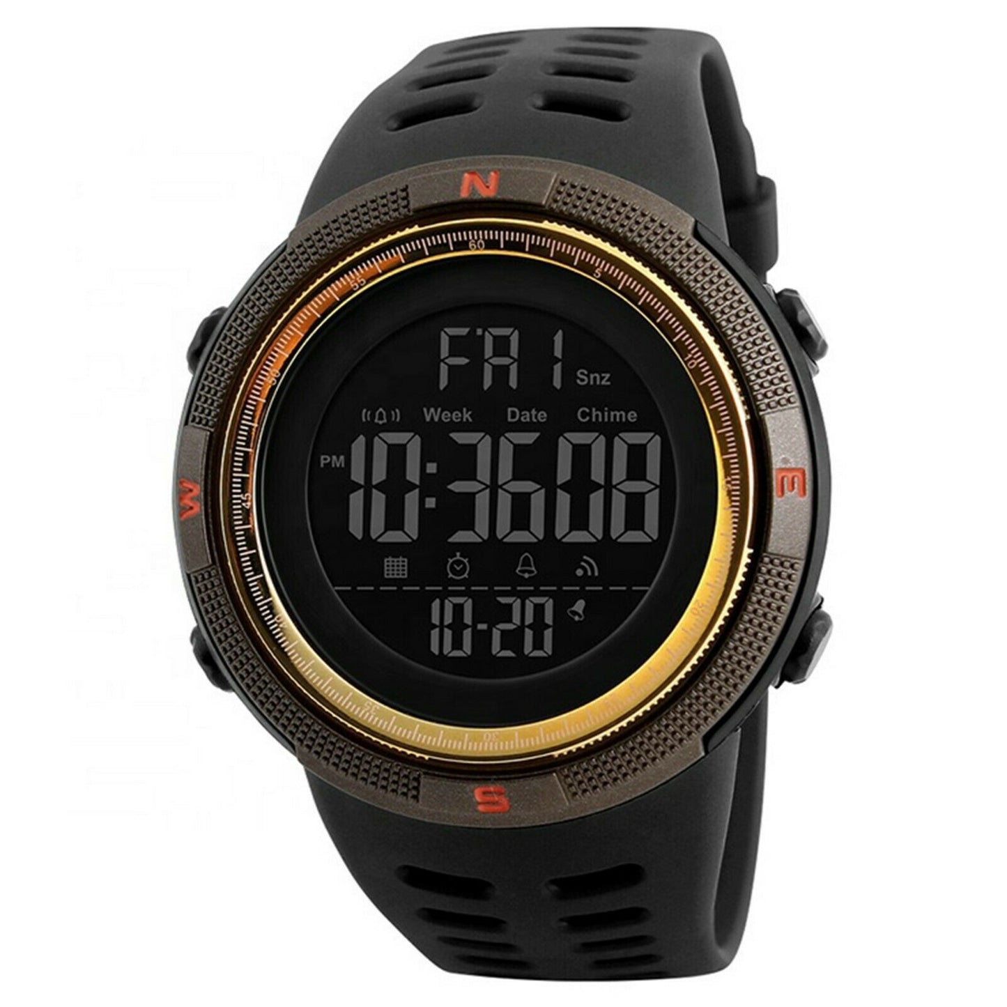 SMAXElite™ Men's Military Sport LED Digital Waterproof Wrist Watch 1D military watch SMAXElite™ Fashion Black_Gold