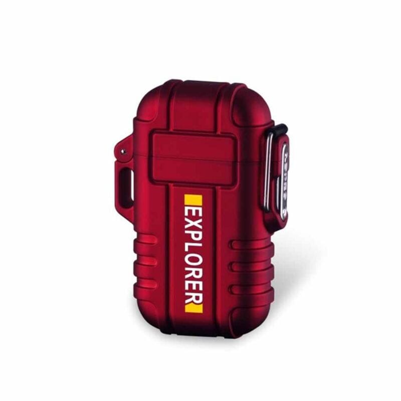 SMAXplorer™ Rechargeable Electric Lighter: Flameless Dual Arc Plasma, Waterproof USB electric lighter SMAXplorer™ Red