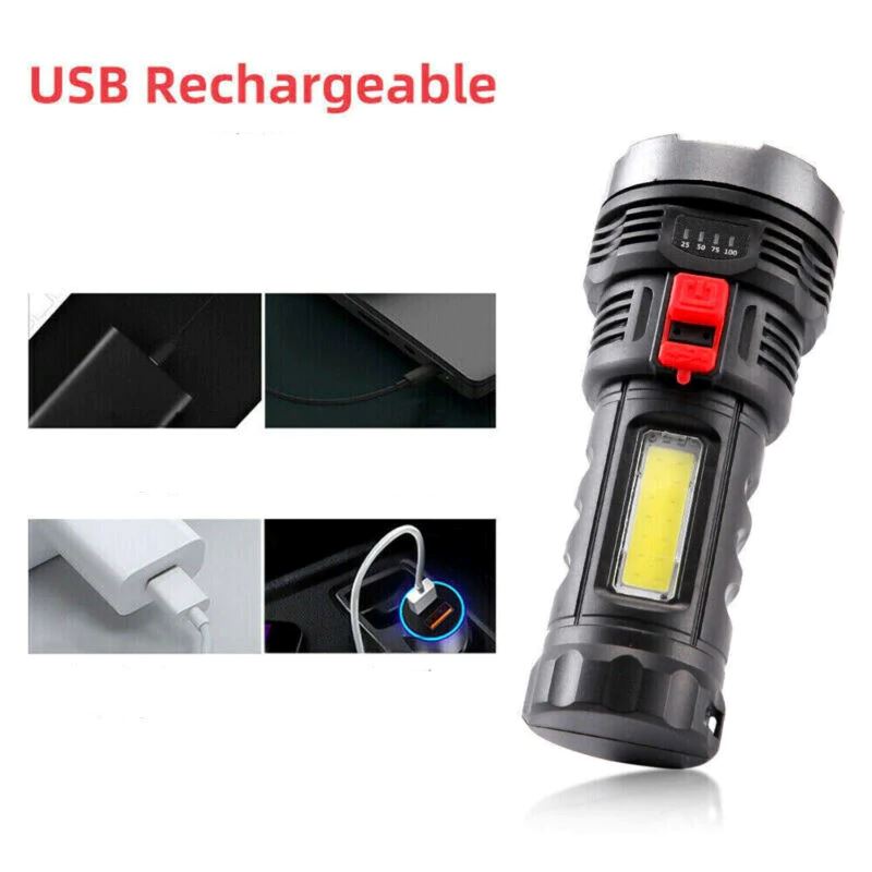 SMAXPro™ 2pk LED Tactical Rechargeable Flashlights: Super Bright, Zoomable, Waterproof tactical flashlight SMAXPro™