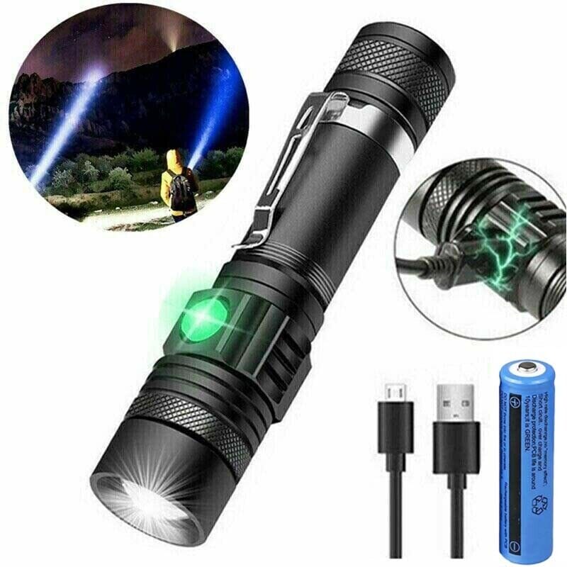 SMAXPro™ 2pk Tactical LED Rechargeable Flashlights: Super Bright, Zoomable, Waterproof tactical flashlight SMAXPro™