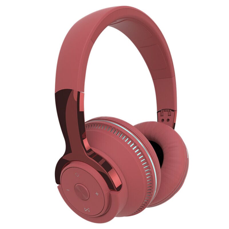 SMAXPro™ Bluetooth Headphones: LED Over Ear Headset, Stereo Bass, Noise Cancel headphones SMAXPro™ Red