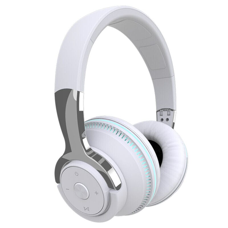 SMAXPro™ Bluetooth Headphones: LED Over Ear Headset, Stereo Bass, Noise Cancel headphones SMAXPro™ White 