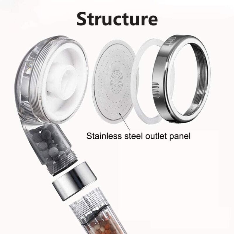 SPureMax™ Handheld Filter Beads Shower Head w/ Hose: High Pressure, 3 Settings shower head SPureMax™