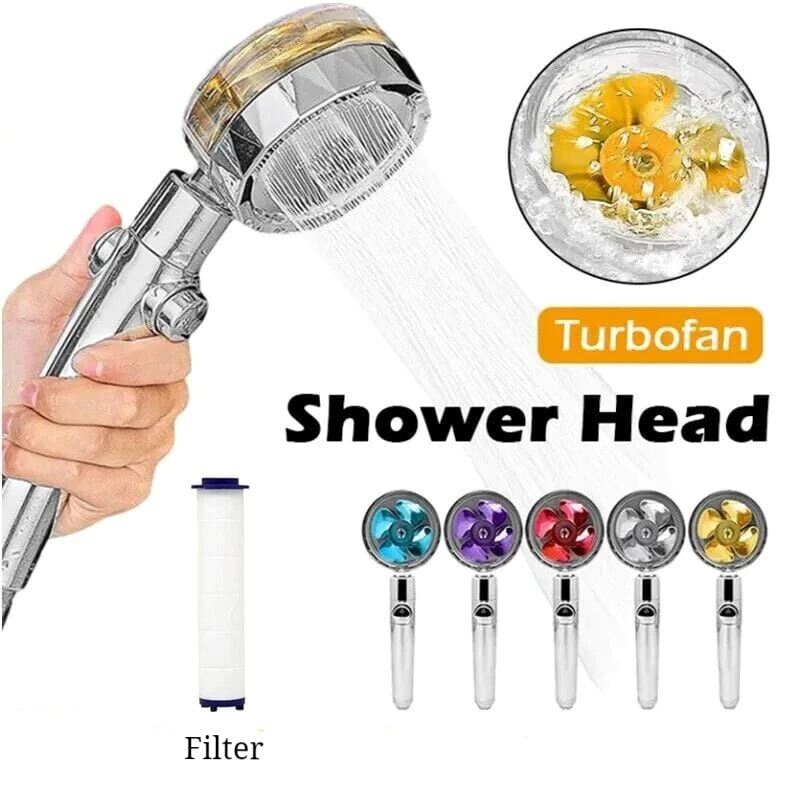SPureMax™ Turbo Fan Shower Head w/ Filter: High Pressure, 360° Rotation, Handheld shower head SPureMax™