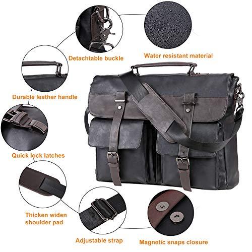 SYFashion™ Vintage Leather 15.6" Laptop Crossbody Messenger Briefcase Bag Messenger Bag SYFashion™