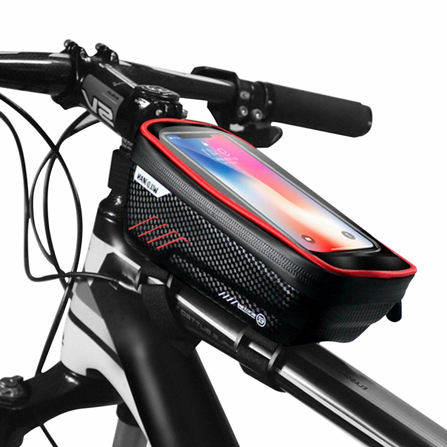 WildWheelZ™ Waterproof Bike Cell Phone Case Bag Holder | Motorcyle Cycling Handlebar Mount bike phone holder WildWheelZ™ Red