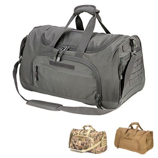 XLSPORTZ™ Military Tactical Travel Duffle Weekend Bag for Sports/Outdoor Molle Duffle Travel Bag XLSPORTZ™ Gray 