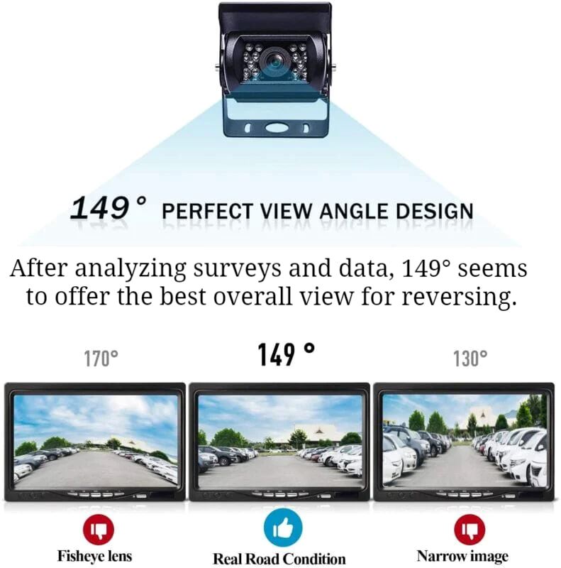 DVProHD™ Car/RV Rear View Camera + 7&quot; Monitor: HD Backup Reverse Cam, Night Vision Waterproof car rear view camera DVProHD™ 