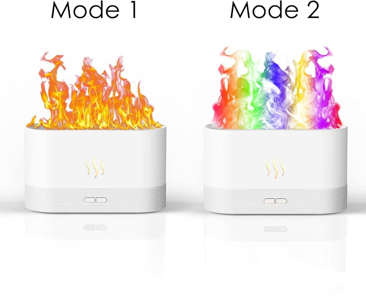 FGLux™ 7 Colors 3D Flame Mist Essential Oil Diffuser: 180ml Aroma Air Humidifier FGLux™ 