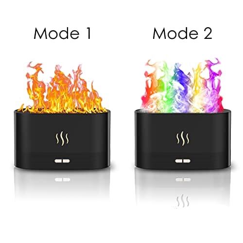 FGLux™ 7 Colors 3D Flame Mist Essential Oil Diffuser: 180ml Aroma Air Humidifier FGLux™ 