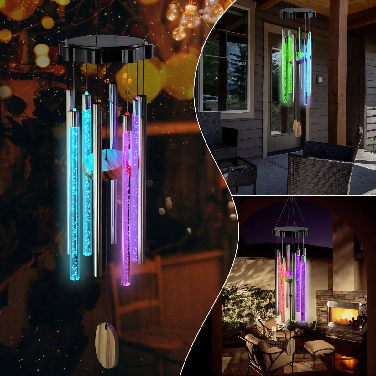 GoodVybe™ Solar Color-Changing Wind Chimes: LED, Pleasant Tone, Garden Decor wind chime GoodVybe™ 