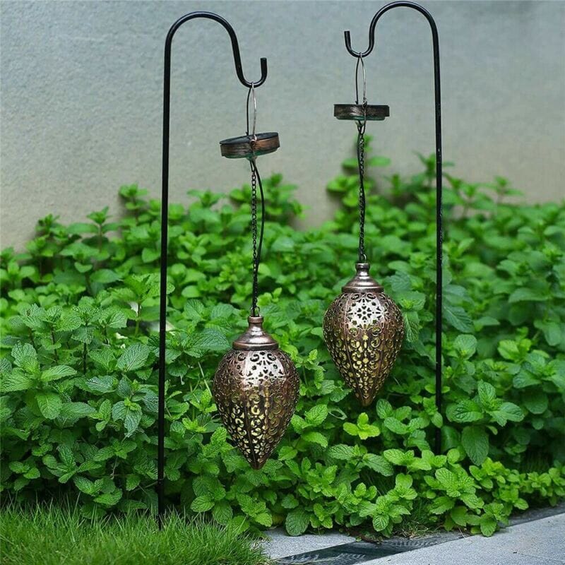 GoodVybe™ Solar LED &#39;Hanging Lantern&#39; Light: Outdoor Metal Art, Garden Lamp Decor GoodVybe™ 