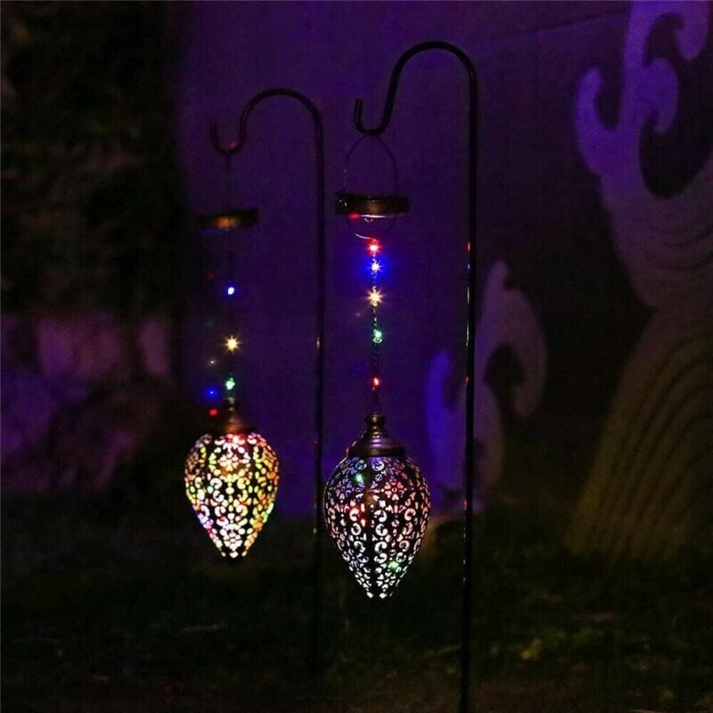 GoodVybe™ Solar LED &#39;Hanging Lantern&#39; Light: Outdoor Metal Art, Garden Lamp Decor GoodVybe™ 