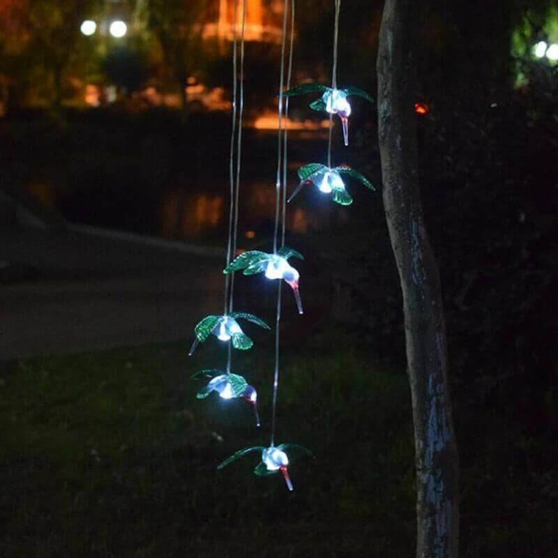 GoodVybe™ Solar LED Hummingbird Wind Chime Lights: Color-Changing Garden Decor GoodVybe™ 