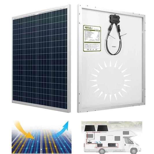 HQSolarX™ 100 Watt Solar Panel: Polycrystalline, 12V, Compact, High Efficiency Power Solar Panels HQSolarX™ 