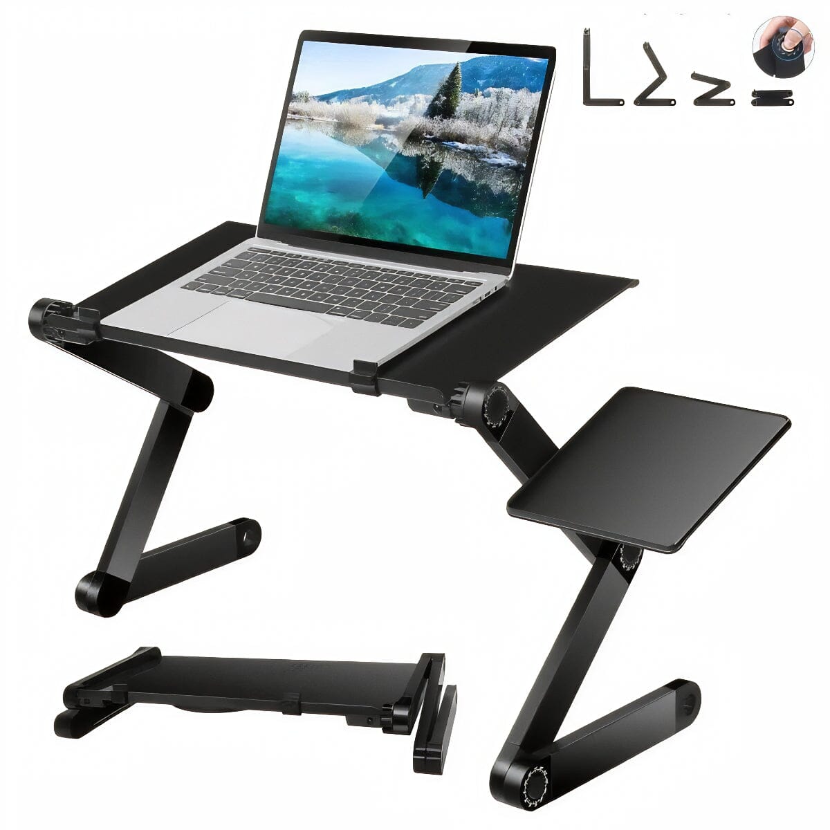 MTEKPro™ Adjustable Laptop Table Stand: 360° Aluminum Lap Tray, Sofa/Bed Desk laptop stand MTEKPro™ 