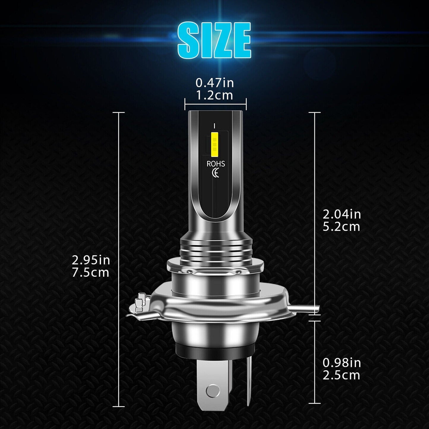 NSILux™ H4 LED Fog Driving Light Kit: 9003 Hi-Low Beam, 6000K Super Bright White Car Headlights NSILux™ 