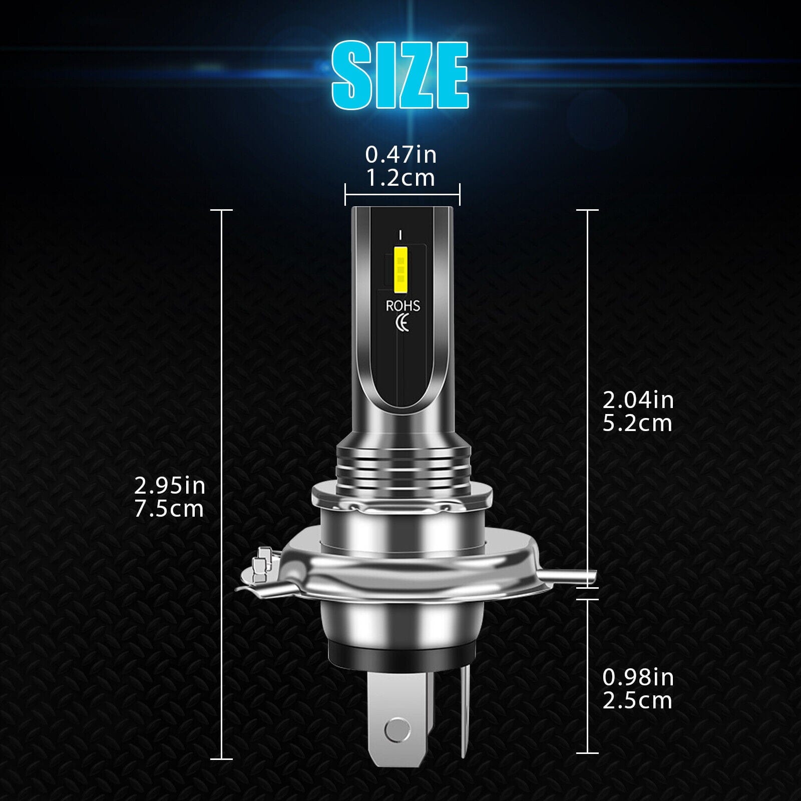 NSILux™ H4 LED Fog Driving Light Kit: 9003 Hi-Low Beam, 6000K Super Bright White Car Headlights NSILux™ 