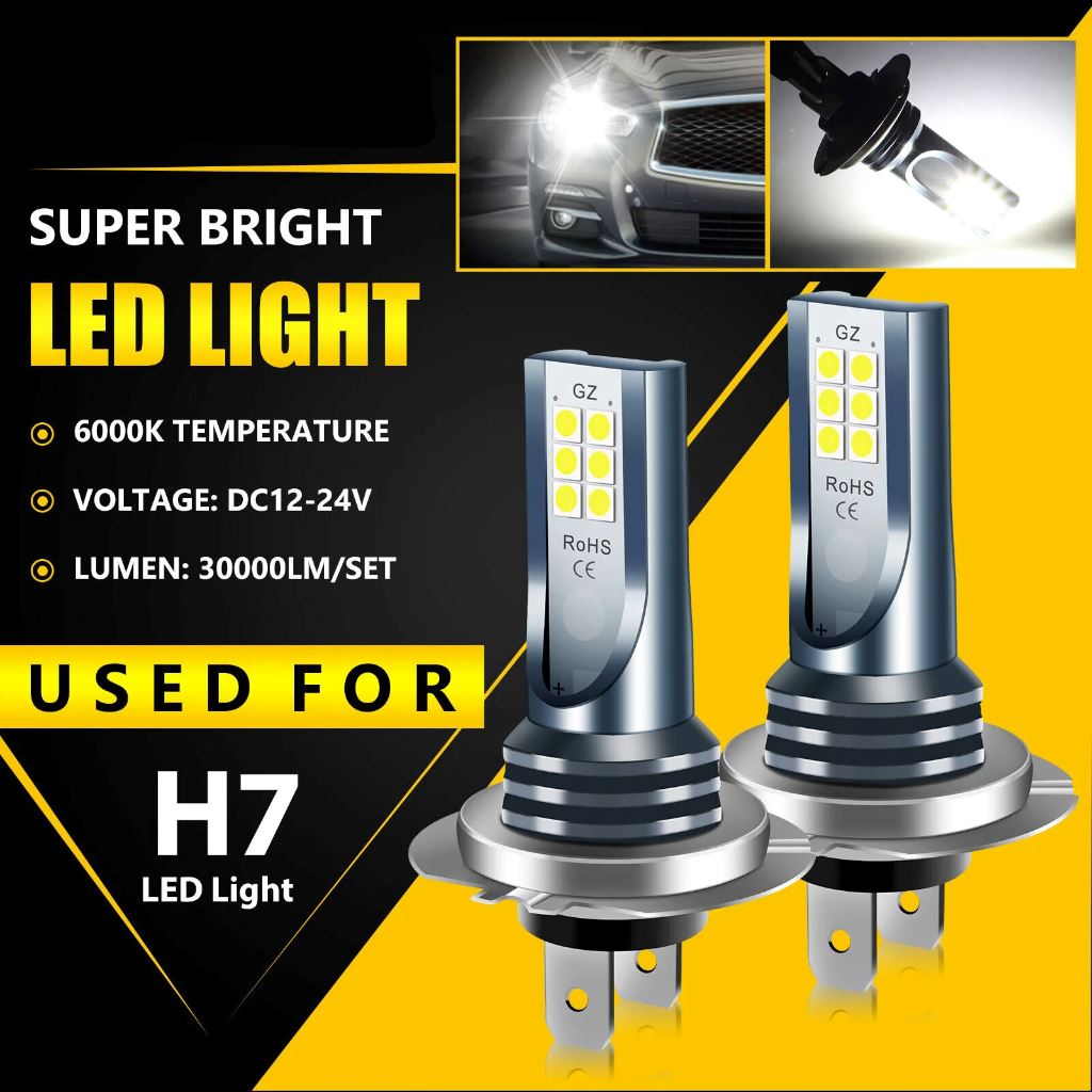 NSILux™ H7 LED Fog Driving Light Kit: DRL Hi-Low Beam, 6000K, 30000LM Super Bright Car Headlights NSILux™ 