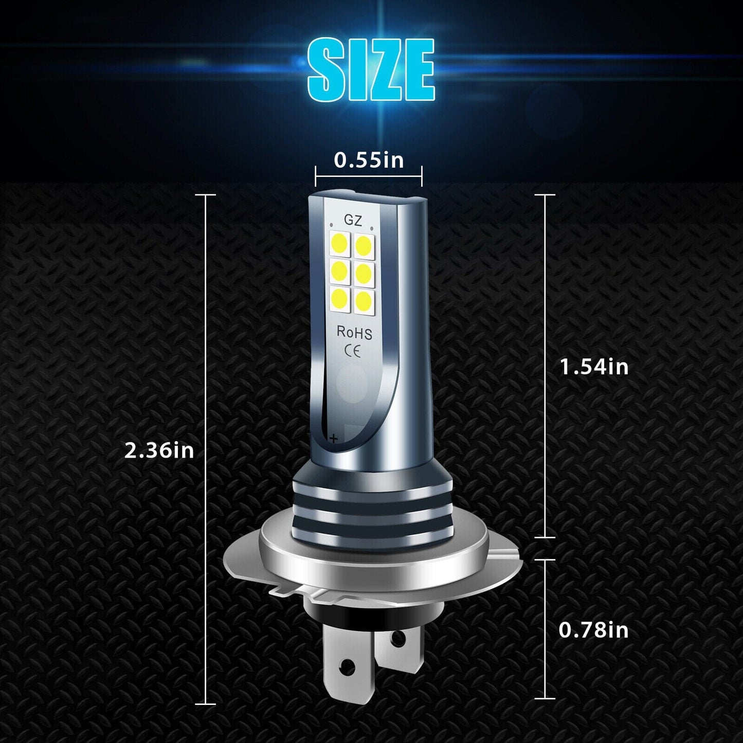 NSILux™ H7 LED Fog Driving Light Kit: DRL Hi-Low Beam, 6000K, 30000LM Super Bright Car Headlights NSILux™ 