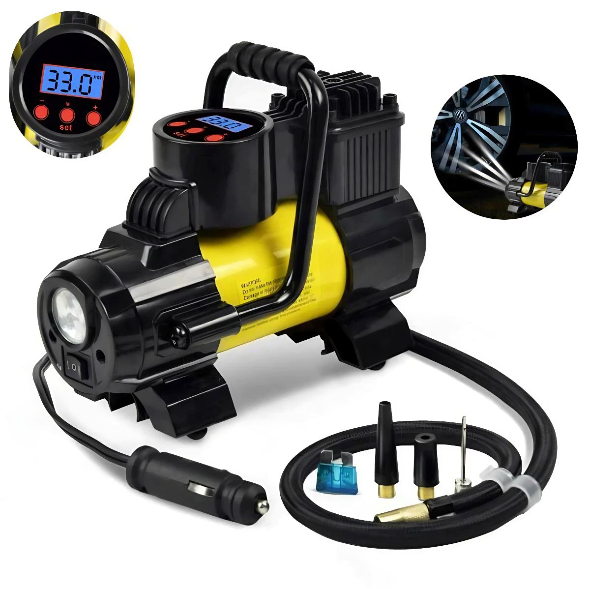SBRPro™ Powerful Air Compressor: Portable, 150PSI, 120W Digital Tire Inflator tire inflator SBRPro™ 