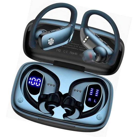 SMAXElite™ Bluetooth Earbuds w/ Ear Hooks: Mic, Charging Case Around-Ear, TWS Earphone Buds bluetooth earbuds SMAXElite™ 