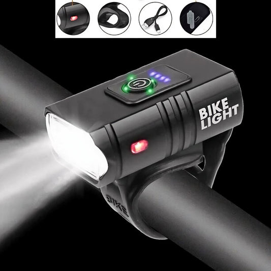 SMAXElite™ LED Rechargeable Bicycle Headlight: Front Bike Lamp, 6 Modes, USB bike led SMAXElite™ 