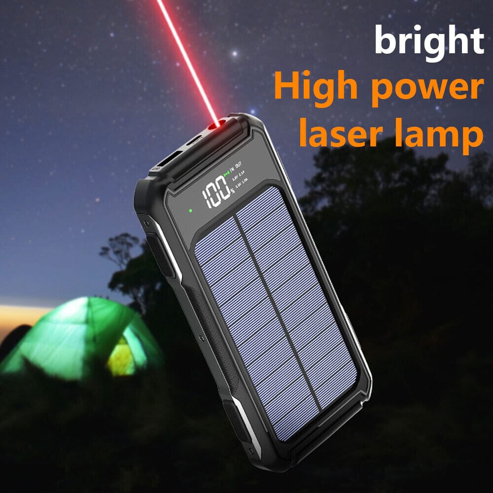 SMAXElite™ Portable Solar Power Bank: 30,000mAH, 4 USB Built-in Cables, Waterproof Cell Phone Charger power bank SMAXPro™ 