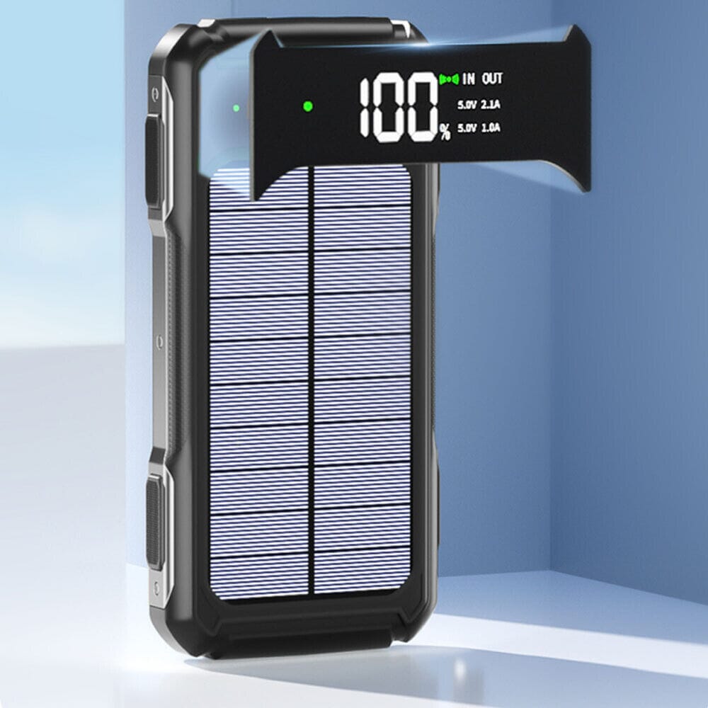 SMAXElite™ Portable Solar Power Bank: 30,000mAH, 4 USB Built-in Cables, Waterproof Cell Phone Charger power bank SMAXPro™ 