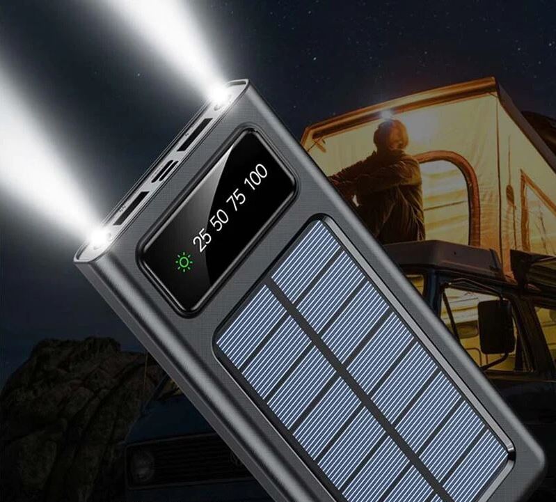 SMAXPlus™ Portable Solar Power Bank: 30,000mAH, 4 USB Built-in Cables, Waterproof Cell Phone Charger power bank SMAXPlus™ 