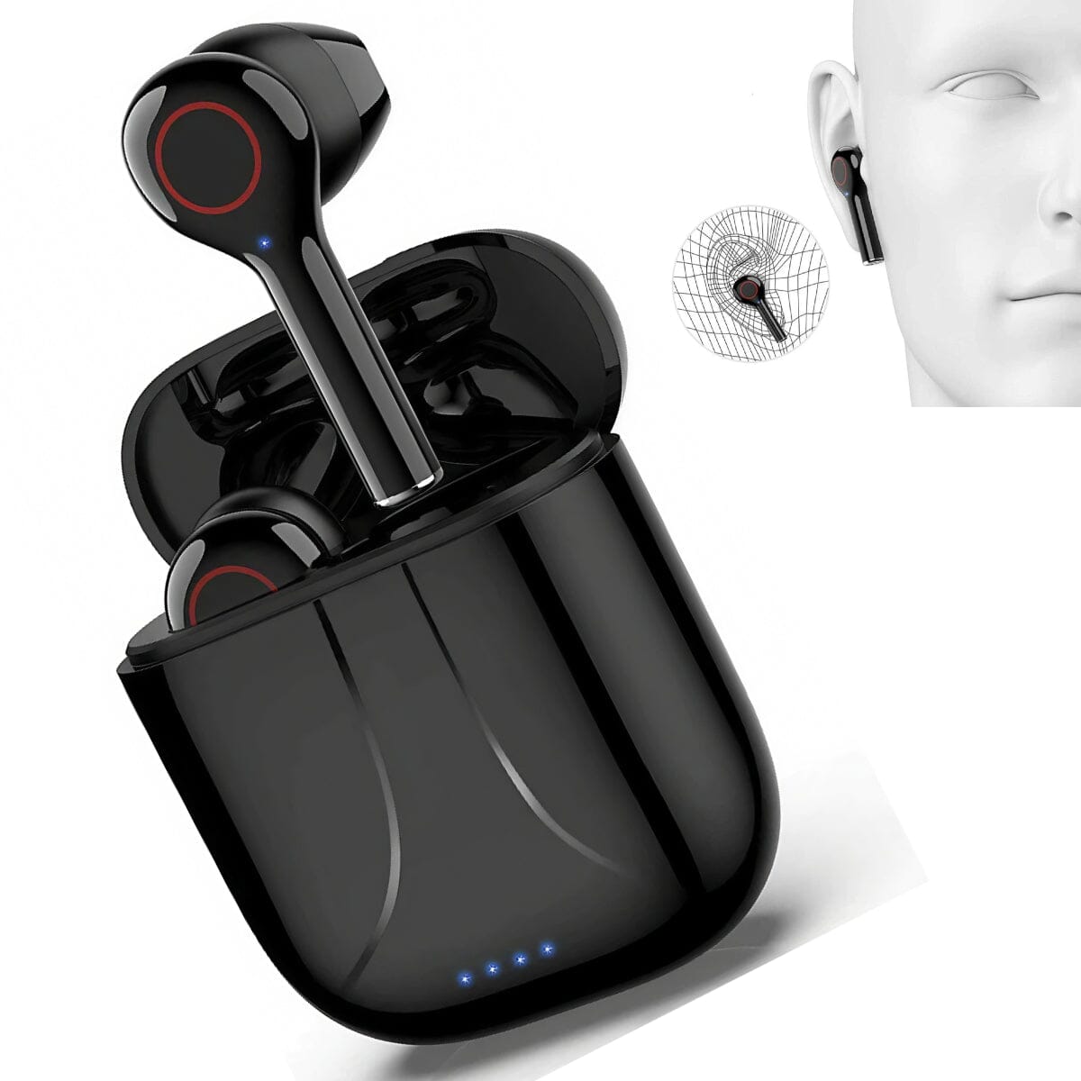 SMAXPLUS™ Waterproof HD Bluetooth Earbuds: Charging Case & Mic (iOS/Android Wireless Earphones) bluetooth earbuds SMAXPLUS™ 