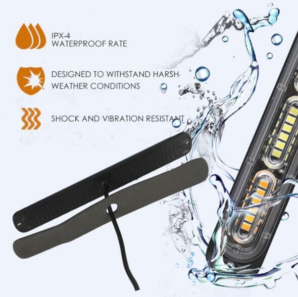 SMAXPro™ 24LED Strobe Light Bars (2x) - Amber/White, Warning Hazard, Flashing Beacon strobe light bar SMAXPro™ 