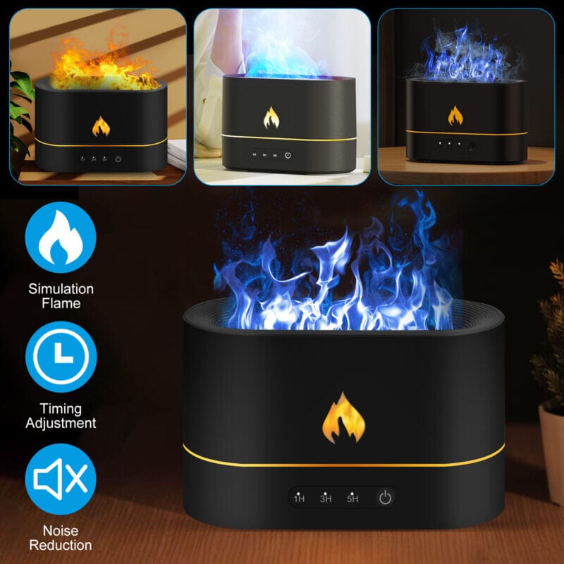 SMAXPro™ 250ml 3D Flame Mist Essential Oil Diffuser: Aroma Air Humidifier Decor flame mist diffuser SMAXPro™ 