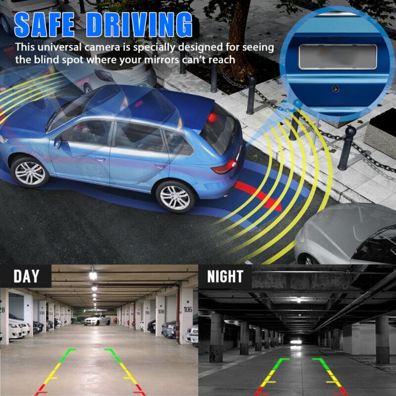 SMAXPro™ Car Rear View Backup Camera: 170° HD Backup Reverse Cam, Night Vision, Waterproof car rear view camera SMAXPro™ 