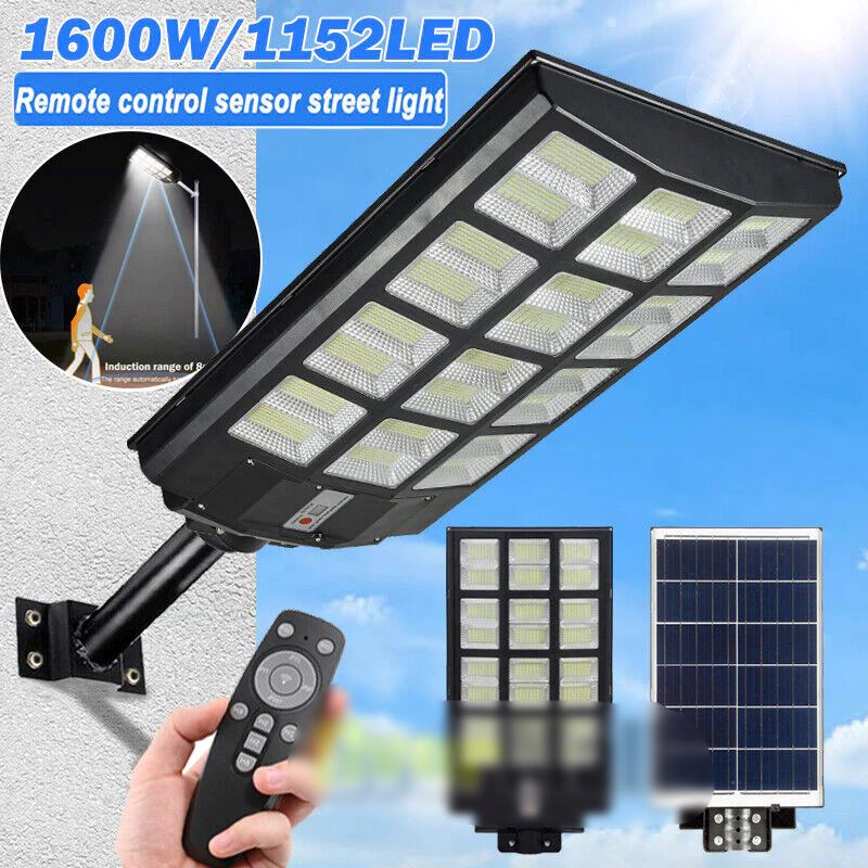 SMAXPro™ Commercial Solar Street Light + Pole/Remote: 1600W, 1152 LED Solar Wall Lamp solar street light SMAXPro™ 