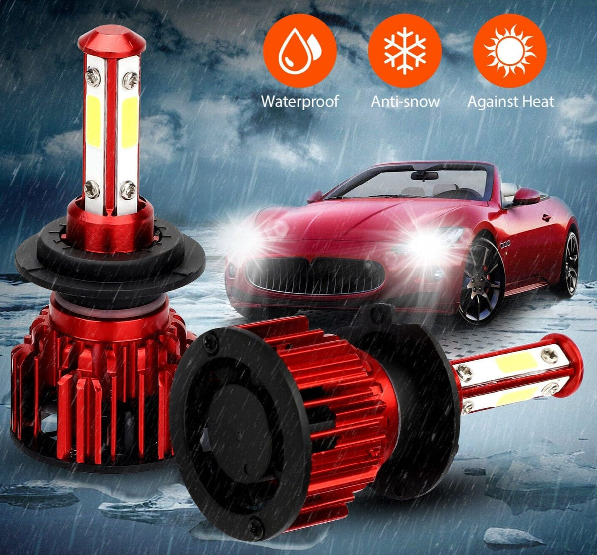 SMAXPro™ H7 LED Headlight Bulbs Kit: Hi-Low Beam, 6000K, 30000LM Super Bright car headlights SMAXPro™ 