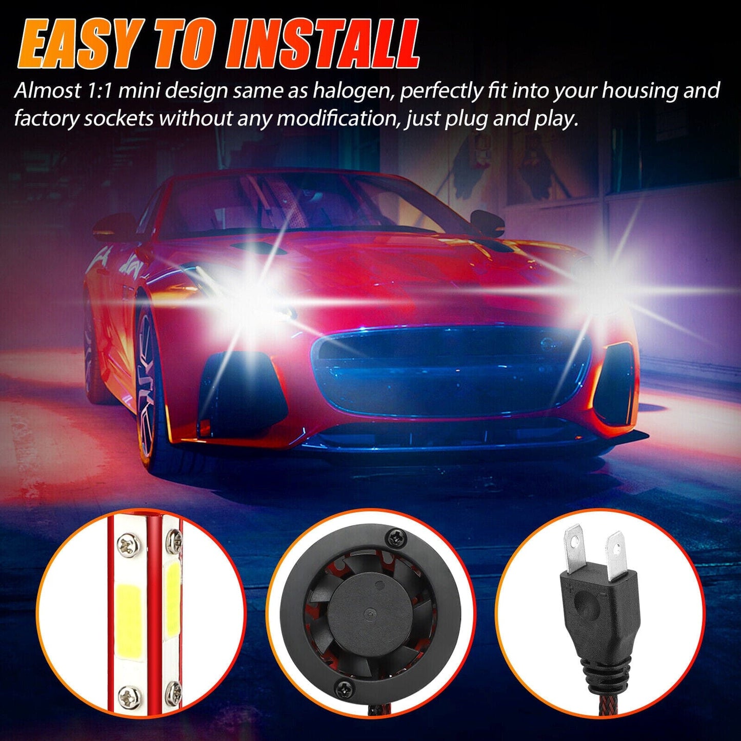 SMAXPro™ H7 LED Headlight Bulbs Kit: Hi-Low Beam, 6000K, 30000LM Super Bright car headlights SMAXPro™ 