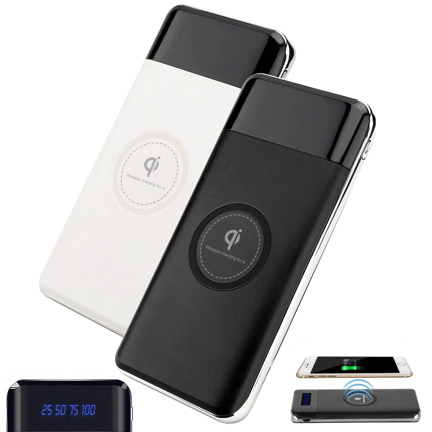 SMAXPro™ Portable Solar Power Bank: 20,000mAH, QI Wireless, 2 USB Type-C, Cell Phone Charger power bank SMAXPro™ Black 
