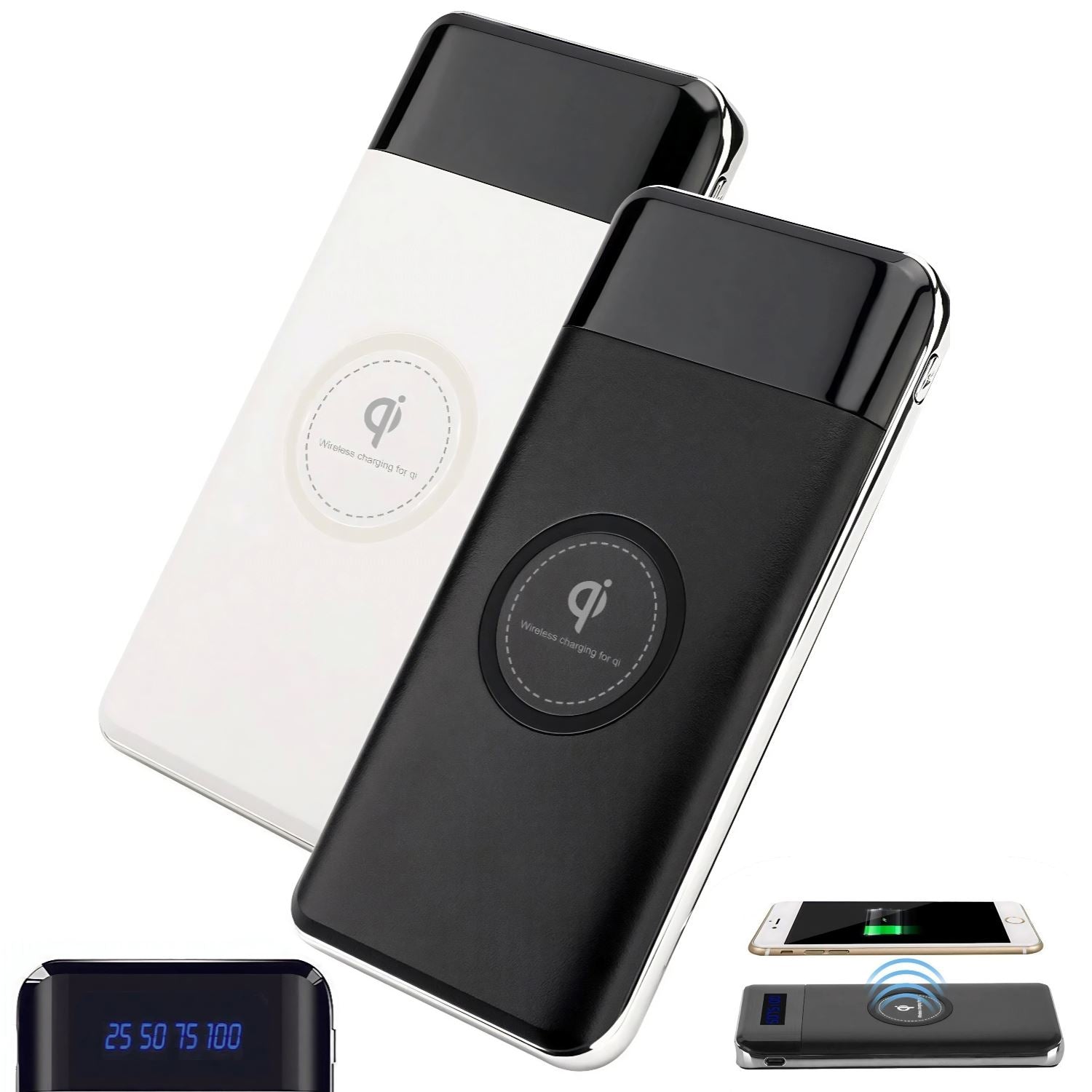 SMAXPro™ Portable Solar Power Bank: 20,000mAH, QI Wireless, 2 USB Type-C, Cell Phone Charger power bank SMAXPro™ Black 