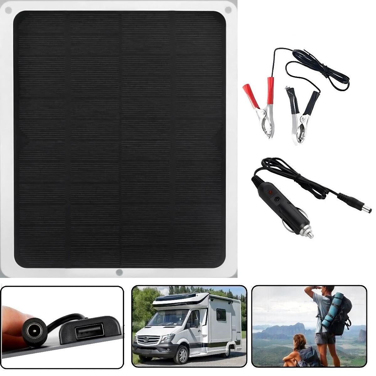 SMAXPro™ Solar Trickle Charger: 22W Panel, 12V Battery Maintainer Kit, Car/Boat/RV solar trickle charger SMAXPro™ 